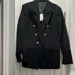 Banana Republic Black and Gold Military Blazer
